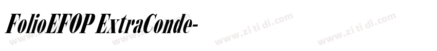 FolioEFOP ExtraConde字体转换